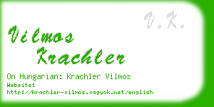 vilmos krachler business card